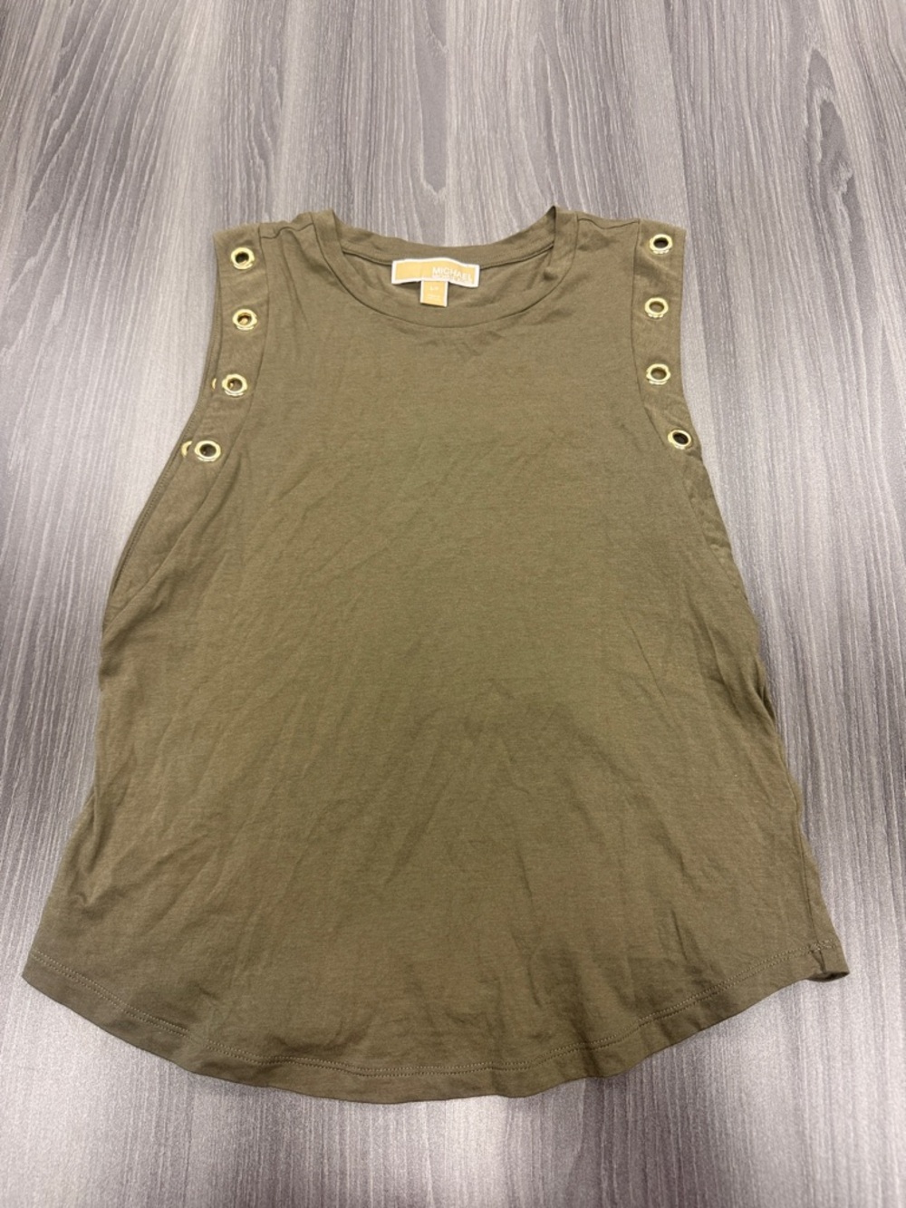 Michael, Michael Kors Olive Green with Eyelet-Trim Tank Top Women’s size S/P